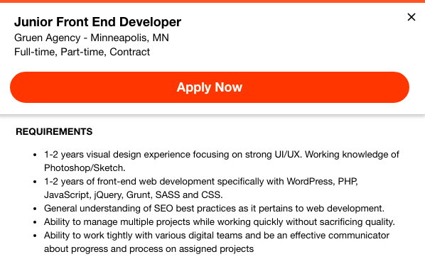 Front End Developer Skills and Responsibilities