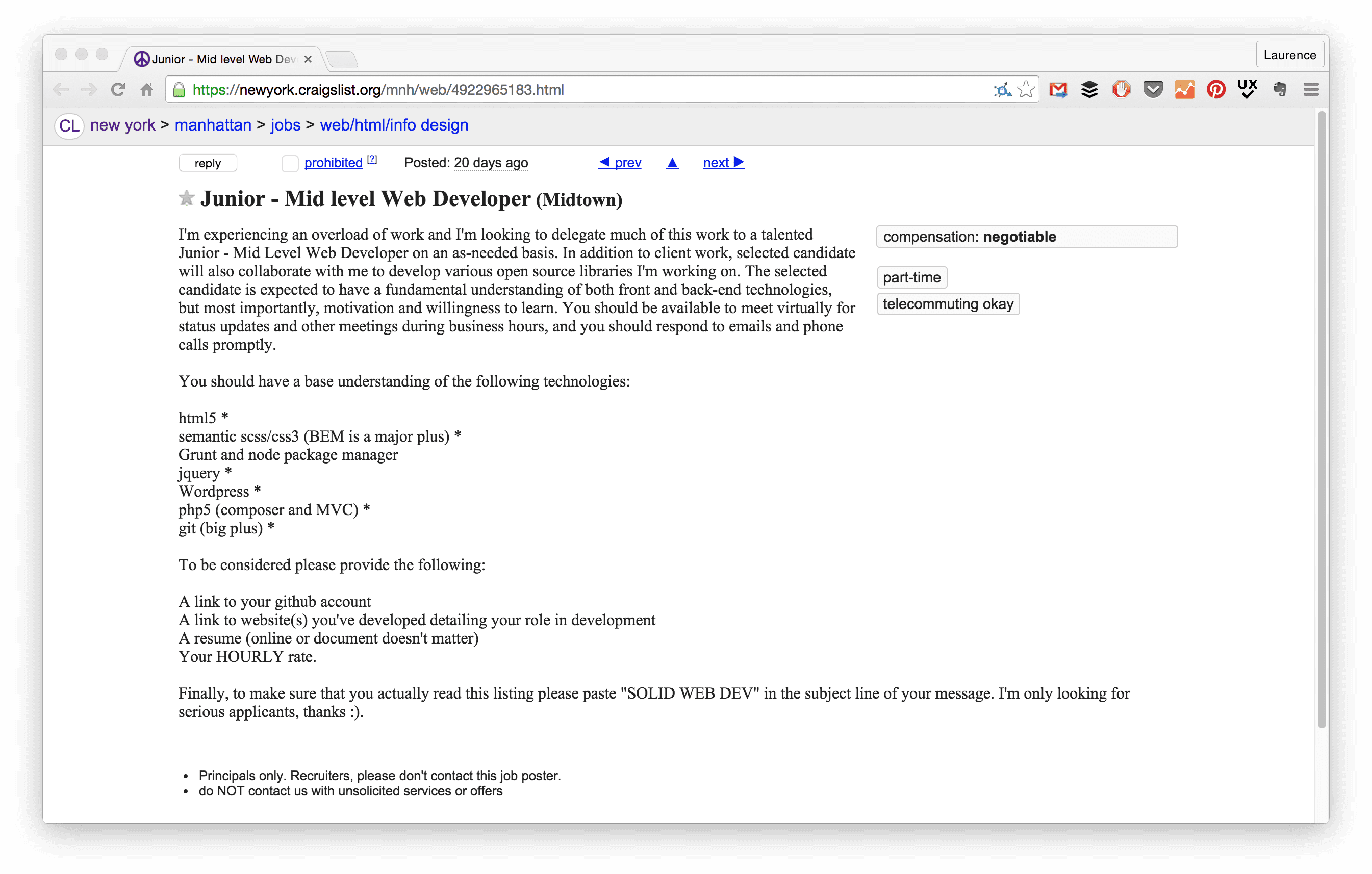 Craigslist Northern Nj Jobs