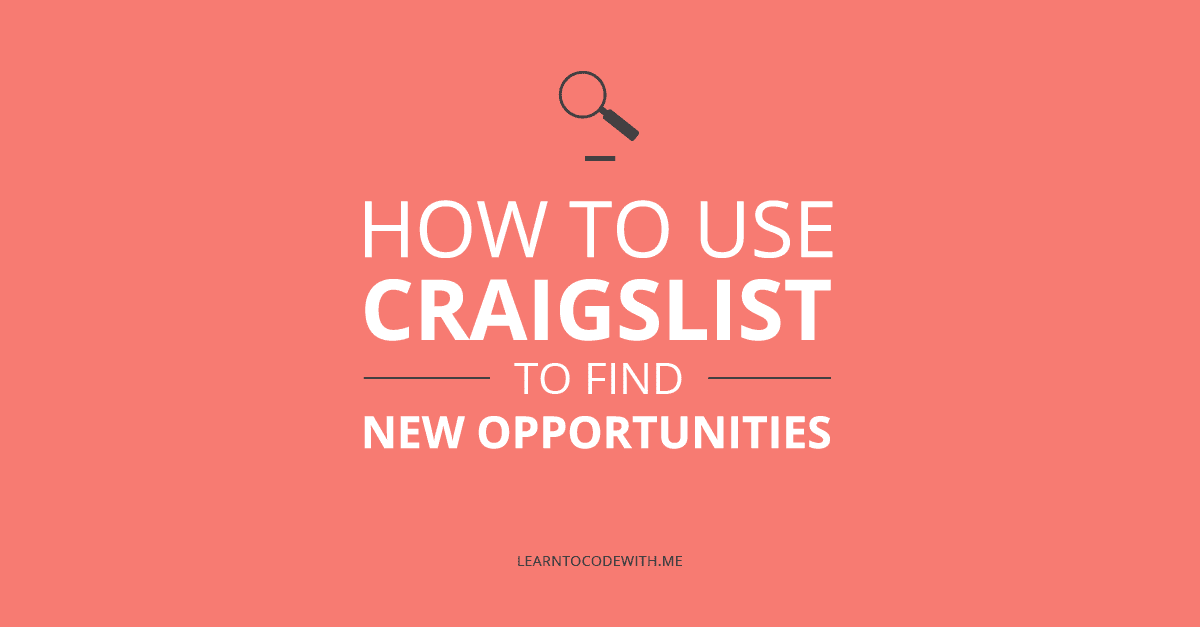 14 Tips For Finding Jobs On Craigslist Learn To Code With Me 8208