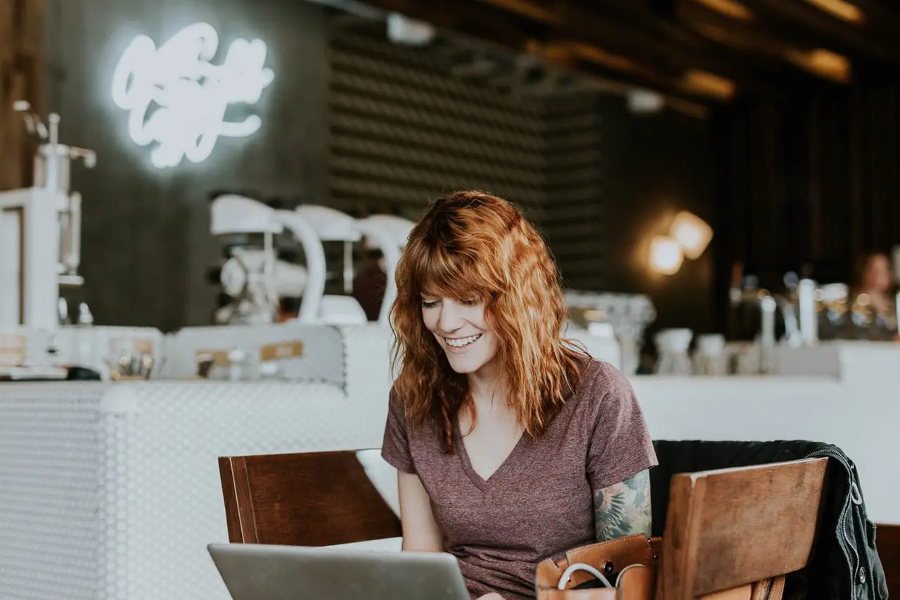 Woman enjoying work