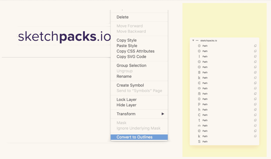 convert to outlines