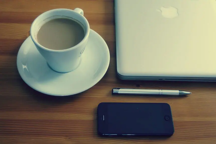 Objects on desk