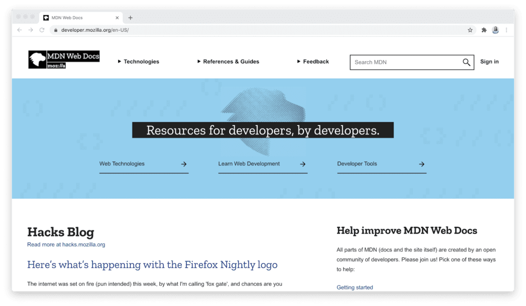 mozilla developer network