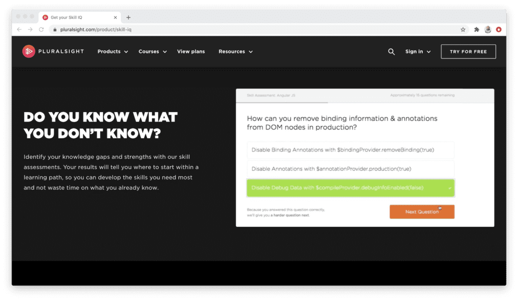 Pluralsight quiz