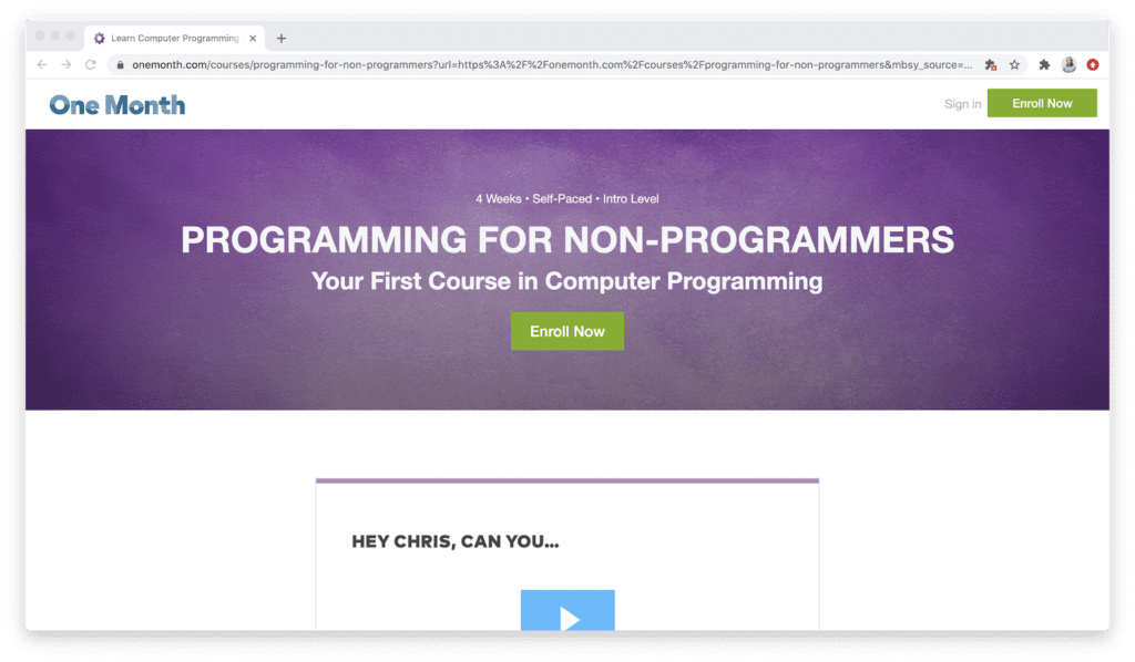 programming for non-programmers