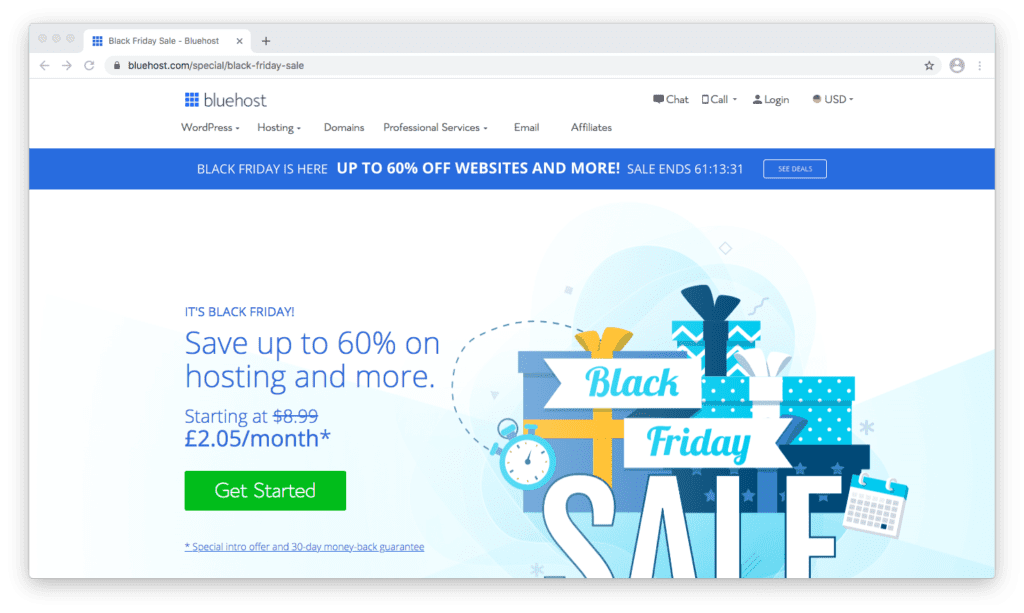 Bluehost Black Friday Deal