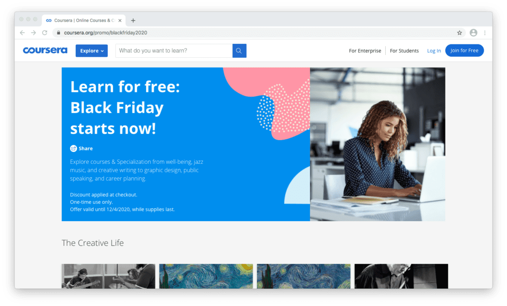 Coursera Black Friday Deal