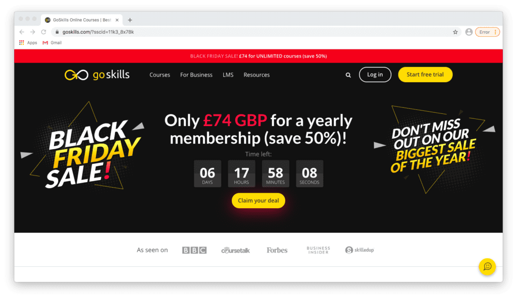 GoSkills Black Friday Discount