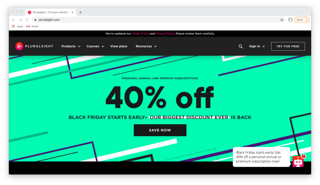 Pluralsight Black Friday Offer