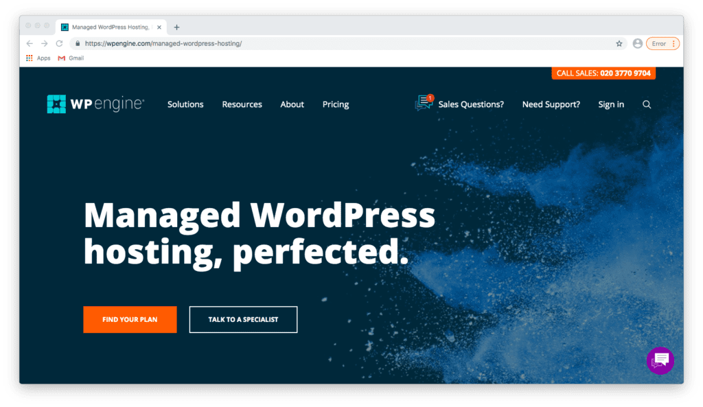 WP Engine Home Page