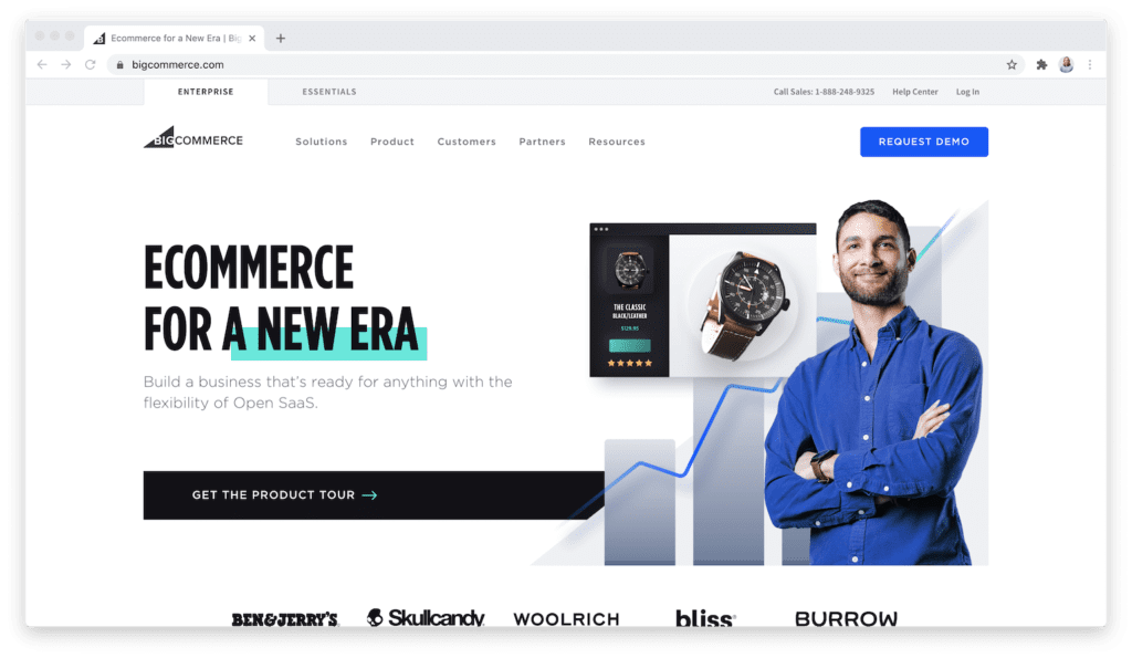 bigcommerce website builder homepage