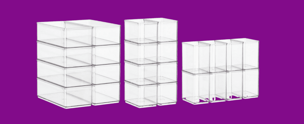 acrylic organizer bins