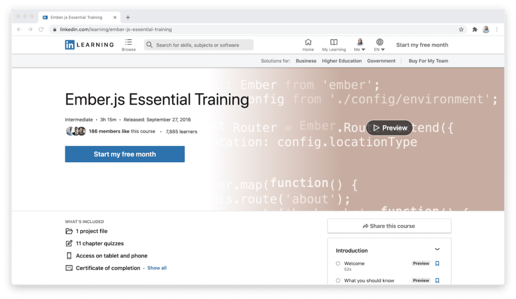 JavaScript Essential Training Online Class