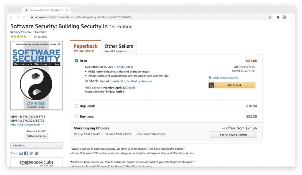 amazon software security book