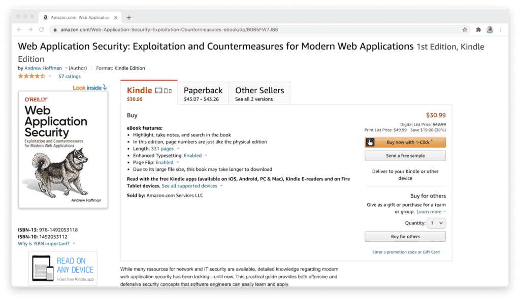 amazon web application security book