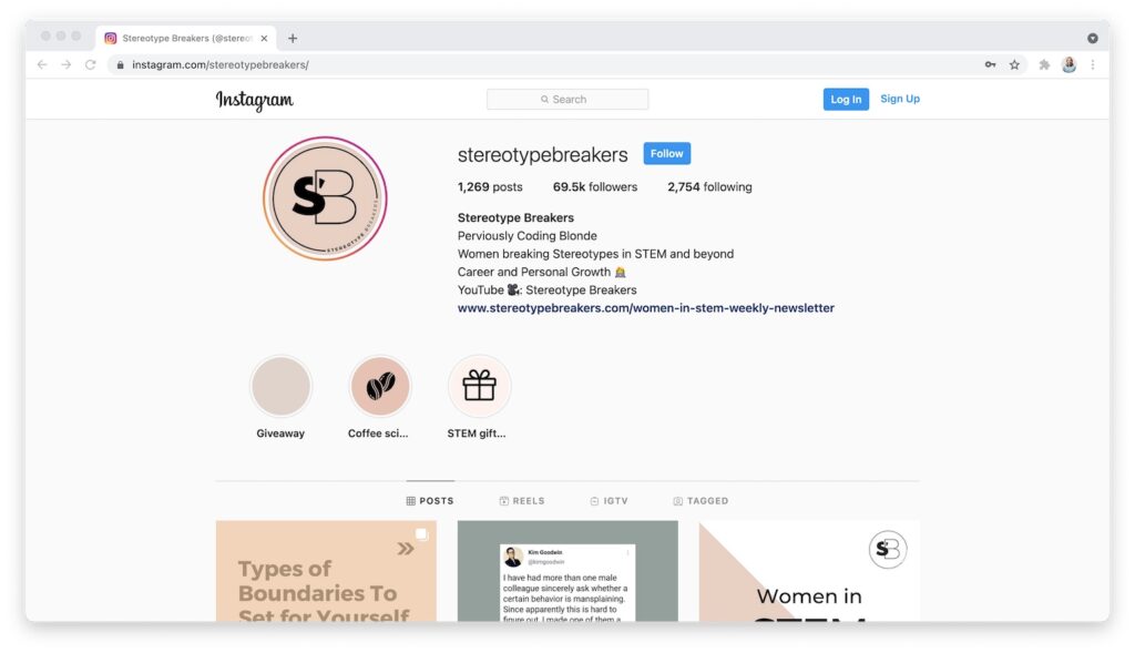 Stereotypebreakers Instagram Profile