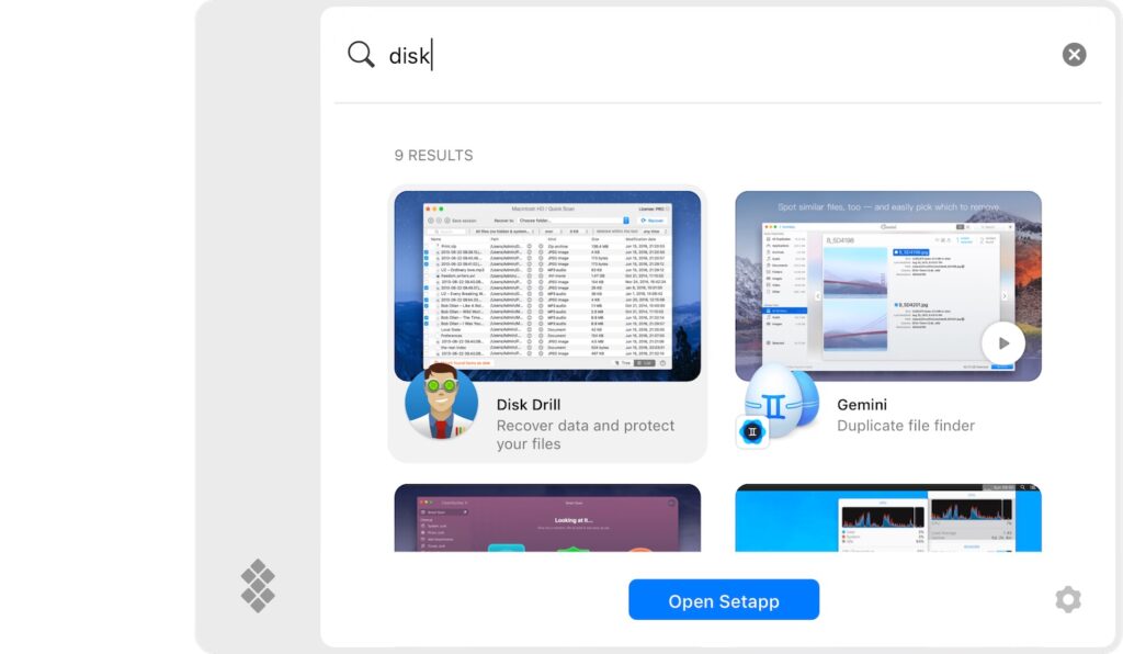 Setapp search