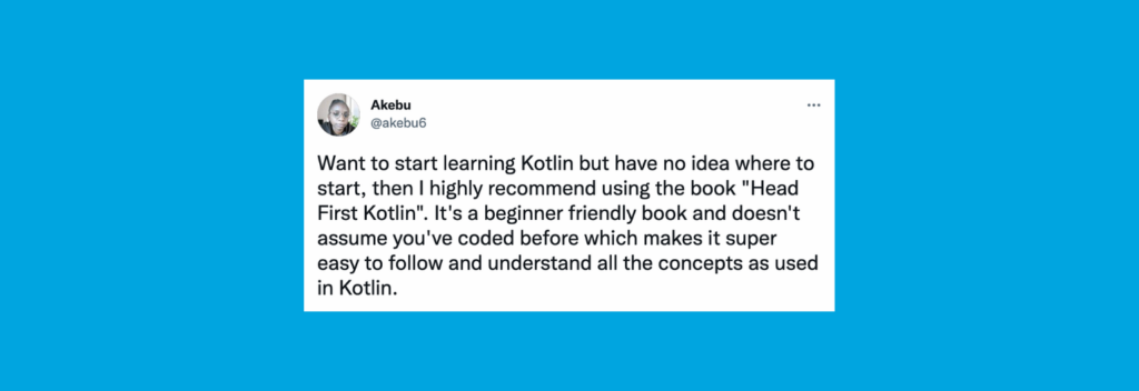 Head First Kotlin tweet