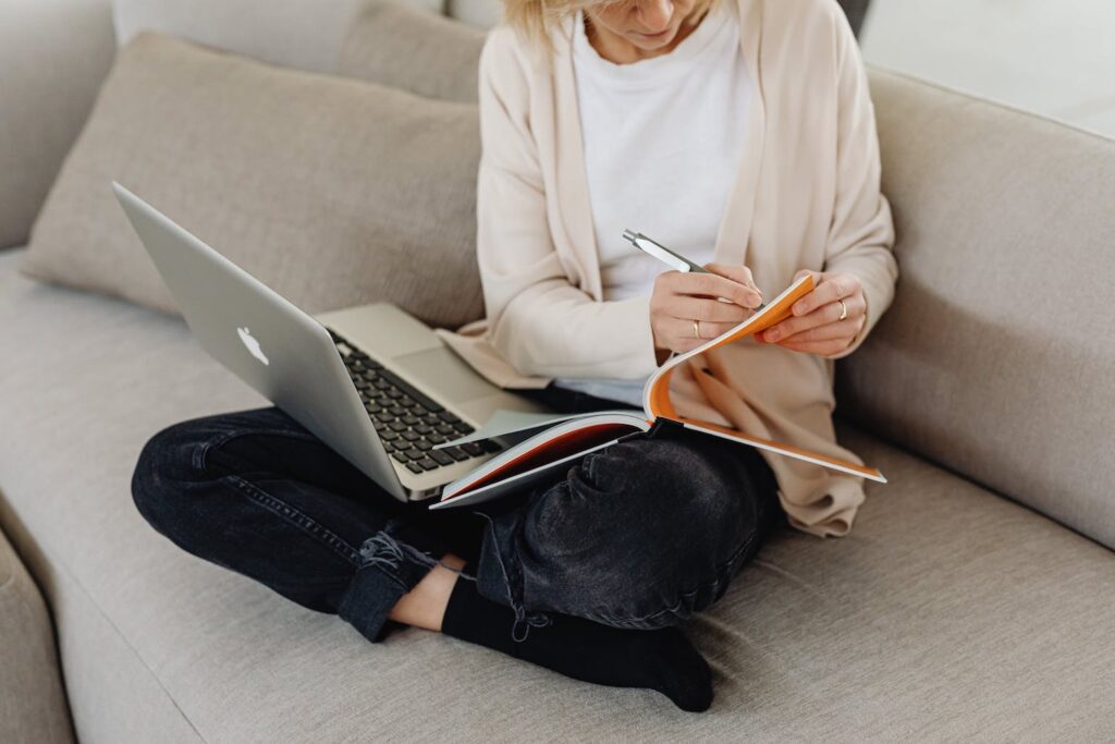 Woman studying