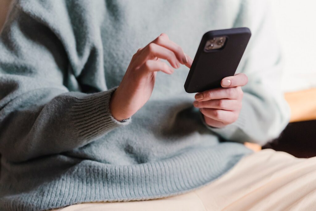 woman using a mobile phone