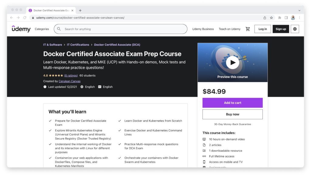 Udemy Docker Certified Associate 2022