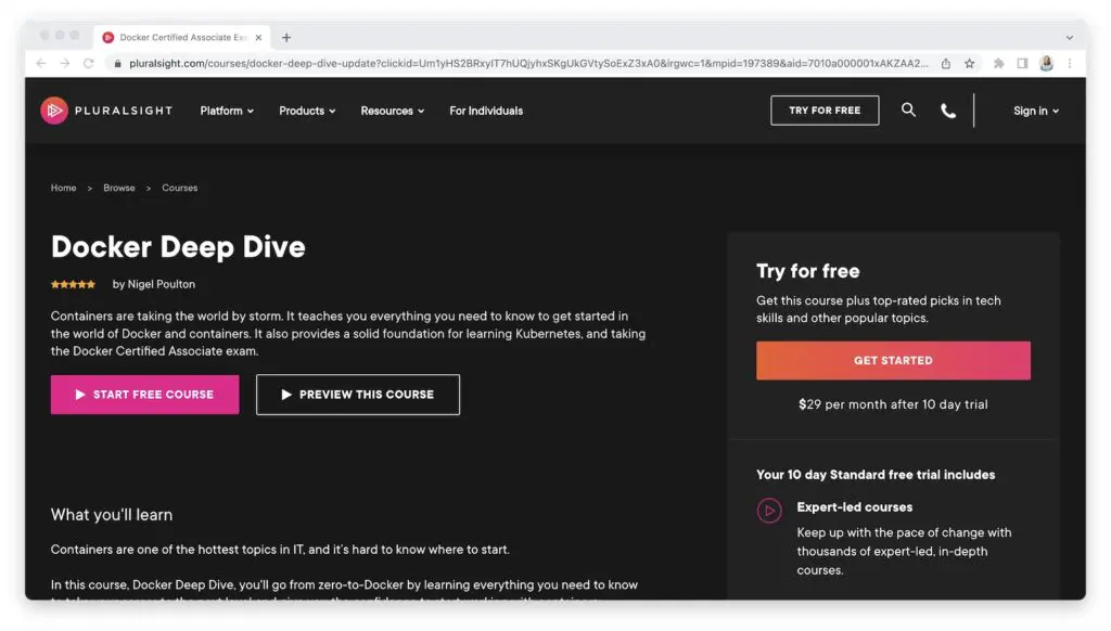 Pluralsight Docker Deep Dive