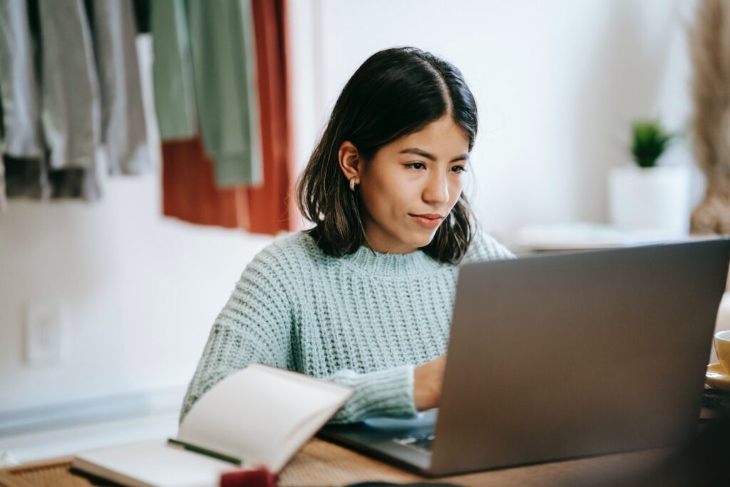 Woman studying