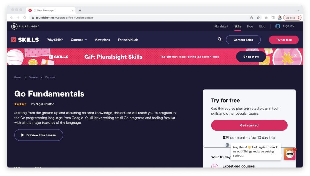 Pluralsight Go Fundamentals