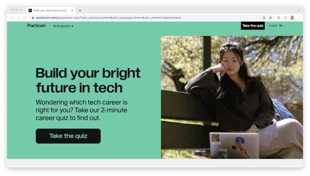 Practicum's tech career quiz