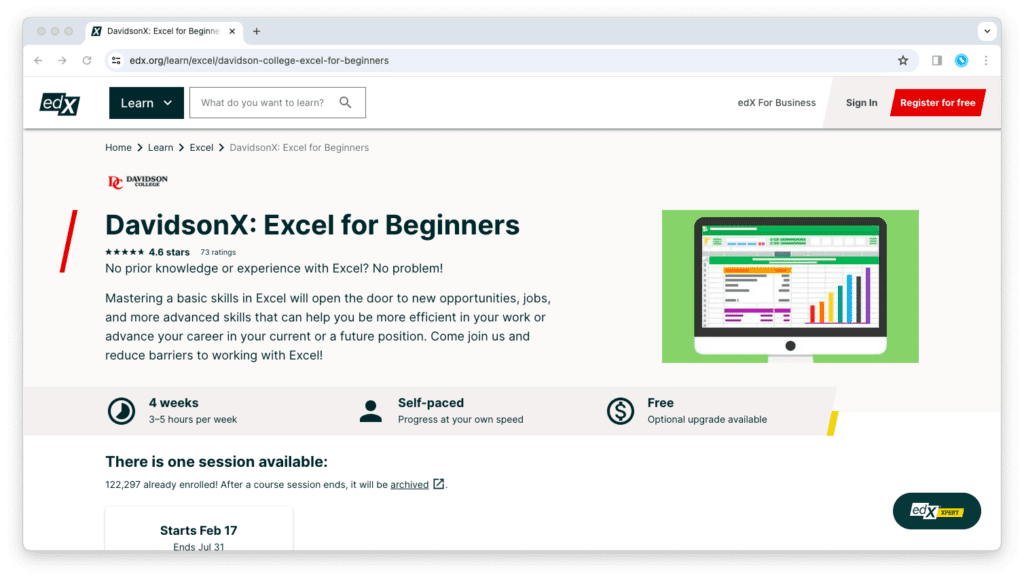 Excel for Beginners on edX